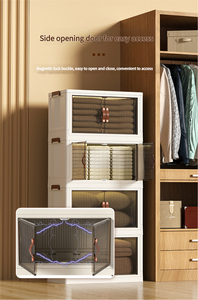 Nhà Máy Cung Cấp Trực Tiếp Đồ Nội Thất Gia Đình Stackable Lưu Trữ Tủ Với Bánh Xe Có Thể Gập Lại Nhựa Lưu Trữ Hộp - Product Image 6