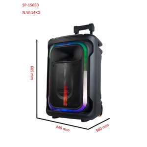Enceinte Boombox RMS 100W avec basses puissantes, système DJ avec caisson de basses puissant, enceinte sur chariot avec éclairage RVB - Product Image 6