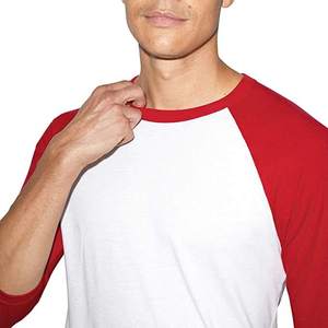 T-shirts de baseball américains classiques à manches raglan, personnalisés avec logo, numéros, style rétro, boutons, vente en gros - Product Image 2