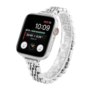 <span class=keywords><strong>Bracelet</strong></span> intelligent de luxe en acier inoxydable à <span class=keywords><strong>7</strong></span> maillons pour <span class=keywords><strong>femme</strong></span>, style taille fine, disponible en tailles 42 mm et 46 mm pour <span class=keywords><strong>Apple</strong></span> <span class=keywords><strong>Watch</strong></span> <span class=keywords><strong>7</strong></span> - Product Image 1