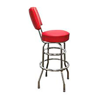 Heavy Duty Moderne Rétro En Métal Haut Rond Pivotant Comptoir Tabouret De Bar Style Commercial Chrome Pivotant Tabouret De Bar Dossier