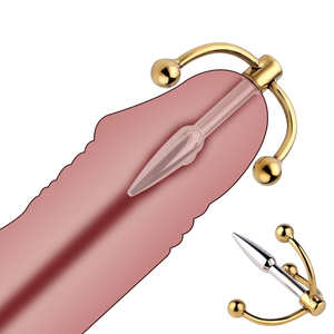 ของเล่นผู้ใหญ่เพศชายการสำเร็จความใคร่ด้วยตนเองโดยใช้เหล็กสแตนเลสแท่งกลวงทำให้เกิดเสียงเสียบสายสวนลูกปัดขยายท่อปัสสาวะ - Product Image 6