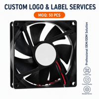 Ventilador de Flujo Axial DC 9225 5V/12V/24V/48V con Rodamiento de Bolas, Aspas de Plástico, Personalizable ODM, Impermeable IP67, Ventilador de Refrigeración 3000RPM
