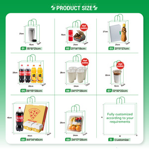 Bán buôn số lượng lớn thân thiện với môi nâu <span class=keywords><strong>kraft</strong></span> Túi mua sắm giấy với phẳng xử lý phân hủy sinh học cho thủ công cửa hàng tạp hóa bao bì - Product Image 4