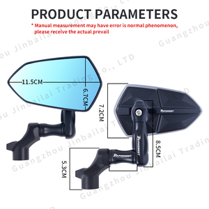 <span class=keywords><strong>Rétroviseur</strong></span> latéral universel en alliage d'aluminium réglable <span class=keywords><strong>pour</strong></span> moto modifiée, scooter <span class=keywords><strong>électrique</strong></span> et vélo - Product Image 2
