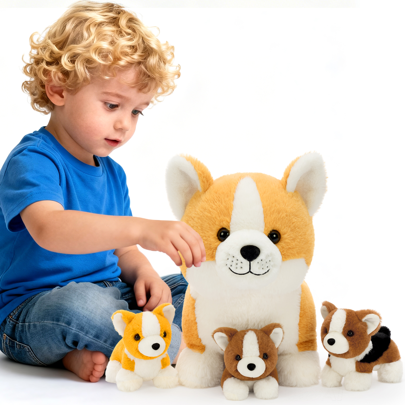 Ensemble de peluches Corgi