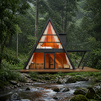 Villa d'hôtes modulaire préfabriquée haut de gamme pour événements, modèle S990 Pro A-Frame