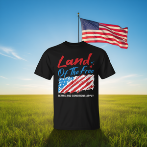 T-shirt Land Of The Free Flag Distressed, conditions générales applicables - Product Image 3