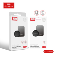 Plaques métalliques adhésives fortes rectangulaires et circulaires EARLDOM pour support magnétique de téléphone de voiture