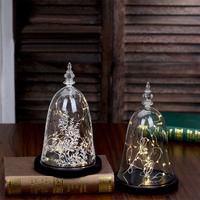 Dôme en verre la belle et la bête, usine, OEM, avec éclairage intérieur, couvercle de dôme en verre, Cloche