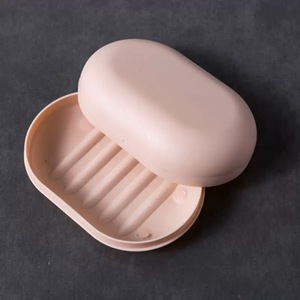 Boîte à savon portable créative avec drainage, plateau à savon jetable fait à la main avec couvercle hermétique, plateau de rangement de <span class=keywords><strong>douche</strong></span> tendance pour la maison et les voyages - Product Image 4