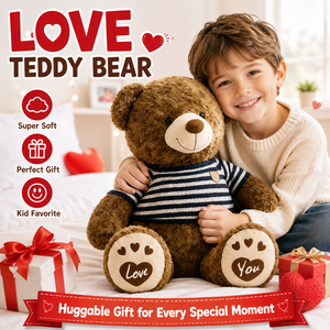 Orsacchiotto Gigante Personalizzato di San Valentino, Grande Peluche con Cuore sulle Zampe, Morbido Orso per Regalo d'Amore, Vendita all'Ingrosso - Product Image 1