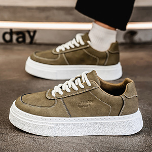 Low Cut <b>Shoes</b> Vintage British Style Thick Soled Non Slip Sports Board <b>Shoes</b> Breathable Wear-resistant Mens Plus Size <b>Shoes</b> - Product Image 2