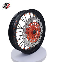 Jeu de roues Supermotard personnalisé de 17 pouces pour KTM EXC 2010-2025, options de couleur acceptées, jantes de moto tout-terrain de remplacement, amélioration