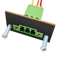 Connecteur mâle à double bride sans soudure, à profil bas, pas de 3,81 mm, traversant le mur, avec connexion à ressort sans outil