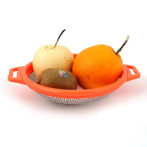 Leifeng Stainless Steel Fruit Plate With <b>Plastic</b> <b>Edge</b> For Draining Household Use - Product Image 2