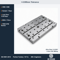 Usinage CNC sur mesure pour pièces de gabarit de fixation, fournisseur OEM, précision +/-0,005 mm, ISO 9001, fraisage 5 axes, services CNC 6061