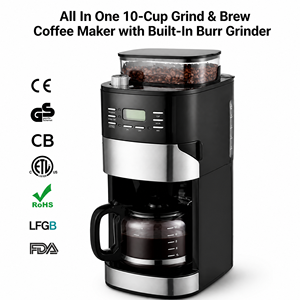 <span class=keywords><strong>Cafetera</strong></span> de Goteo Todo en Uno de 10 Tazas con Molinillo Integrado, Moli y Prepara Automáticamente, Máquina de Café para <span class=keywords><strong>el</strong></span> Hogar - Product Image 1