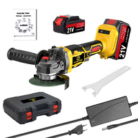 Meuleuse d'angle électrique sans fil AG64 20V avec interrupteur à gâchette, pour usage industriel/DIY, batterie au lithium, sans balais, pour meulage et polissage