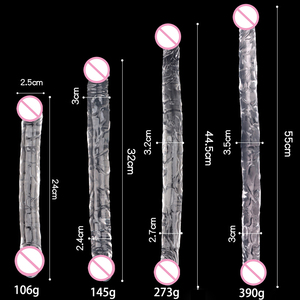 Kovida Wholesale g Spot a Spot Massage Lesbian Transparent <span class=keywords><strong>Xxxl</strong></span> Long Double Sided Ended 14inch Dubal Leyar Dildo - Product Image 1