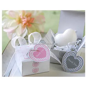 White Heart Shaped Scented Soap Wedding Gift