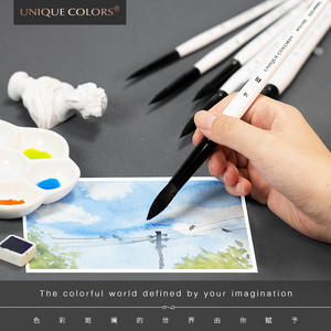 Pinceles de Acuarela de Cabeza Redonda, Pinceles de Pintura Artística de Alta Calidad con Bolsa Protectora, Gran Venta en China - Product Image 6