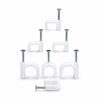 Clips de câble OEM sur mesure en plastique blanc à clouer pour fils ronds