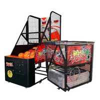 Jeu de basket-ball d'arcade à monnayeur avec tableau de scores LED, machine de tir commerciale pour parcs d'attractions et centres de divertissement familial