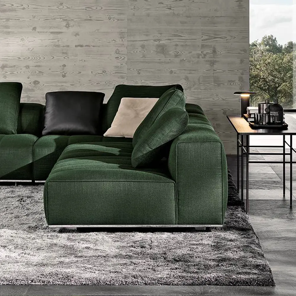 Italian minimalist piano key sofa villa large apartment living room large flat floor high-end light luxury sofa