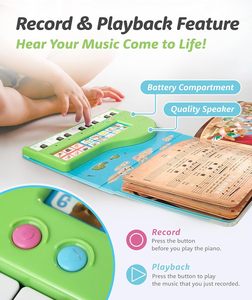 <span class=keywords><strong>Libro</strong></span> de Aprendizaje de Piano para Niños con Módulo de Sonido con Botones - Juguete Educativo Electrónico Interactivo - Product Image 4
