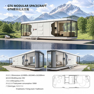 Cabaña Prefabricada Ecológica de 20 pies/40 pies, Casa Modular Portátil Plegable Tipo Cápsula Espacial para Campamentos y Complejos Turísticos - Product Image 2