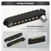 Conector Magnético Compacto de 7 Pines, Paso de 2.5 mm, Sonda de Carga con Resorte