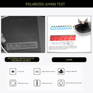 Lunettes de soleil pilote gris sable 1288 pour femme, verres TAC, protection UV400, monture métallique - Product Image 4