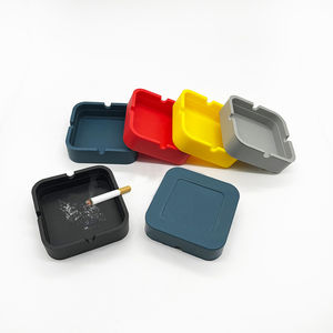 Cenicero de PVC con logotipo personalizado, caja para fumar cuadrada/redonda portátil con color y tamaño personalizados para promociones comerciales en bares y restaurantes - Product Image 2