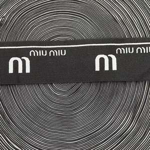 Custom Logo Printed High Tenacity Jacquard Nylon Webbing <b>Elastic</b> Handbag Straps Herringbone Stripe Pattern for Bags Home Textile - Product Image 1