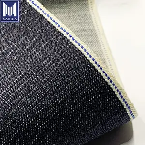 classical vintage organic 100% cotton 15oz selvedge denim fabric heavy weight yarn count construction for japanese jeans