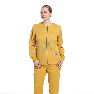 Ensemble deux pièces pour femmes : Blouse zippée et pantalon de jogging – Tenue médicale pour infirmières et médecins - Product Image 1