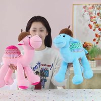 Nouvelle usine personnalisé pas cher jouet promotionnel chameau rose jouets en peluche chameau Arabie
