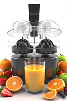 Dubbele citruspers 1,5L 280W koperen motor sinaasappel citroen grapefruitpers 220V 110V huishoudelijk afneembaar