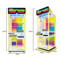 Machine d'arcade grue intelligente avec écran LED multicolore, pour centre de jeux, machine à griffes avec accepteur de billets, machine à poupées