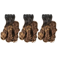 Cheveux bouclés africains de qualité supérieure, boucles rideau, 4/30, cheveux humains brésiliens vierges Remy, tissage ombré, ondulations naturelles, lots épais