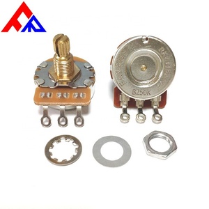 Venta Directa de Fábrica: Potenciómetro de Guitarra Bajo de Película de Carbono Rotatorio de Alta Estabilidad de 24mm, Eje de Cobre B250K 20% 10000 - Product Image 2