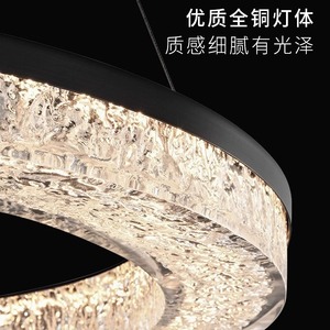 Italian High-End All-Copper Minimalist <b>Chandelier</b> for Living Room and Bedroom Grand Luxury Designer Villa Lamp-Middle Sizes - Product Image 6