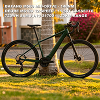 Vélo électrique de ville léger 48V 500W Bafang Mid Drive M560 720Wh Deore M6100 12 vitesses 11-50T E-Bike à transmission centrale 27,5 pouces