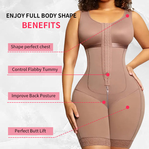 Faja de compresión postoperatoria de cuerpo completo, moldeadora ajustable frontal para recuperación, faja de compresión para liposucción - Product Image 1