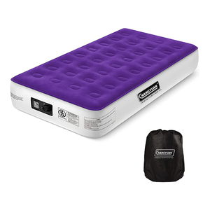 Colchón de cama de aire inflable tamaño Queen de PVC flocado cómodo personalizado hipoalergénico con bomba integrada - Product Image 6