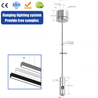 Kit de suspension universel pour plafond, câble réglable pour lampe suspendue et luminaire de lustre