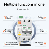 Disjoncteur intelligent TUYA WiFi / TUYA Zigbee 3P 16A-63A, produit de maison intelligente contrôlé par application mobile, Internet des objets