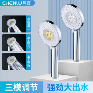 Cabezal de ducha de mano con ventilador, rociador redondo, masaje, burbujas de belleza, efecto lluvia, accesorio portátil para bañera - Product Image 2