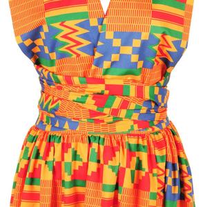 Abito da discoteca a mezza lunghezza con stampa digitale, taglie grandi irregolari, vari modi di indossare, con spacchi laterali, per donna - Product Image 4